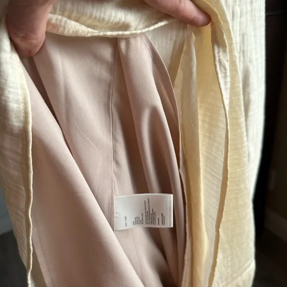 NWT OAK+FORT  TEXTURED V-NECK LONG DRESS - Picture 8 of 9